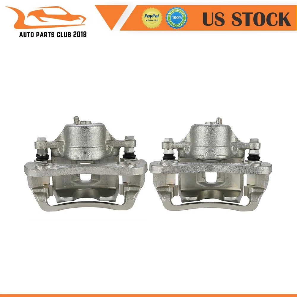 Brake Calipers w/ Bracket Assembly Kit Pair for Hyundai Elantra (2007–2010)