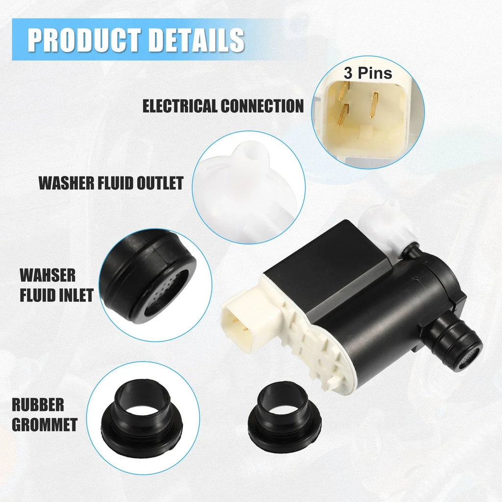 Windshield Washer Motor Pump for Hyundai Veloster (2012-2017)