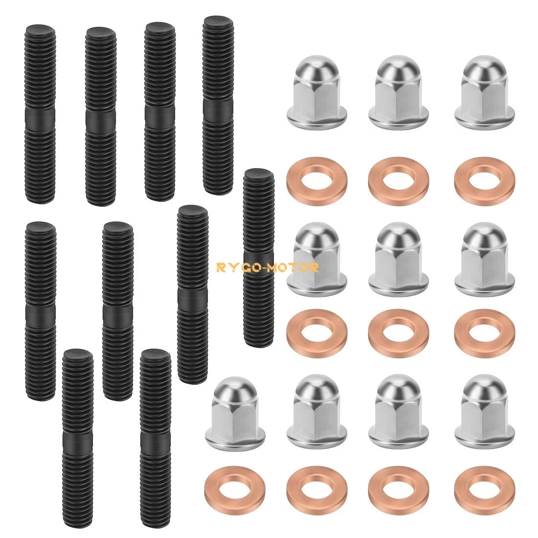 Cylinder Head Studs Kit with Acorn Nuts & Washers for Yamaha Banshee 350 (1987–2006)