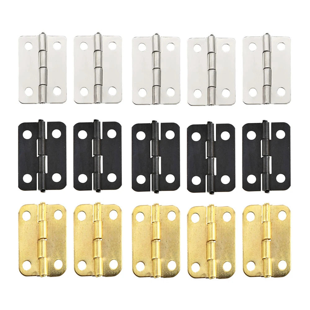24pcs Mini Jewelry Box Hinges for Dollhouse Craft Cabinet (23mm x 15mm)