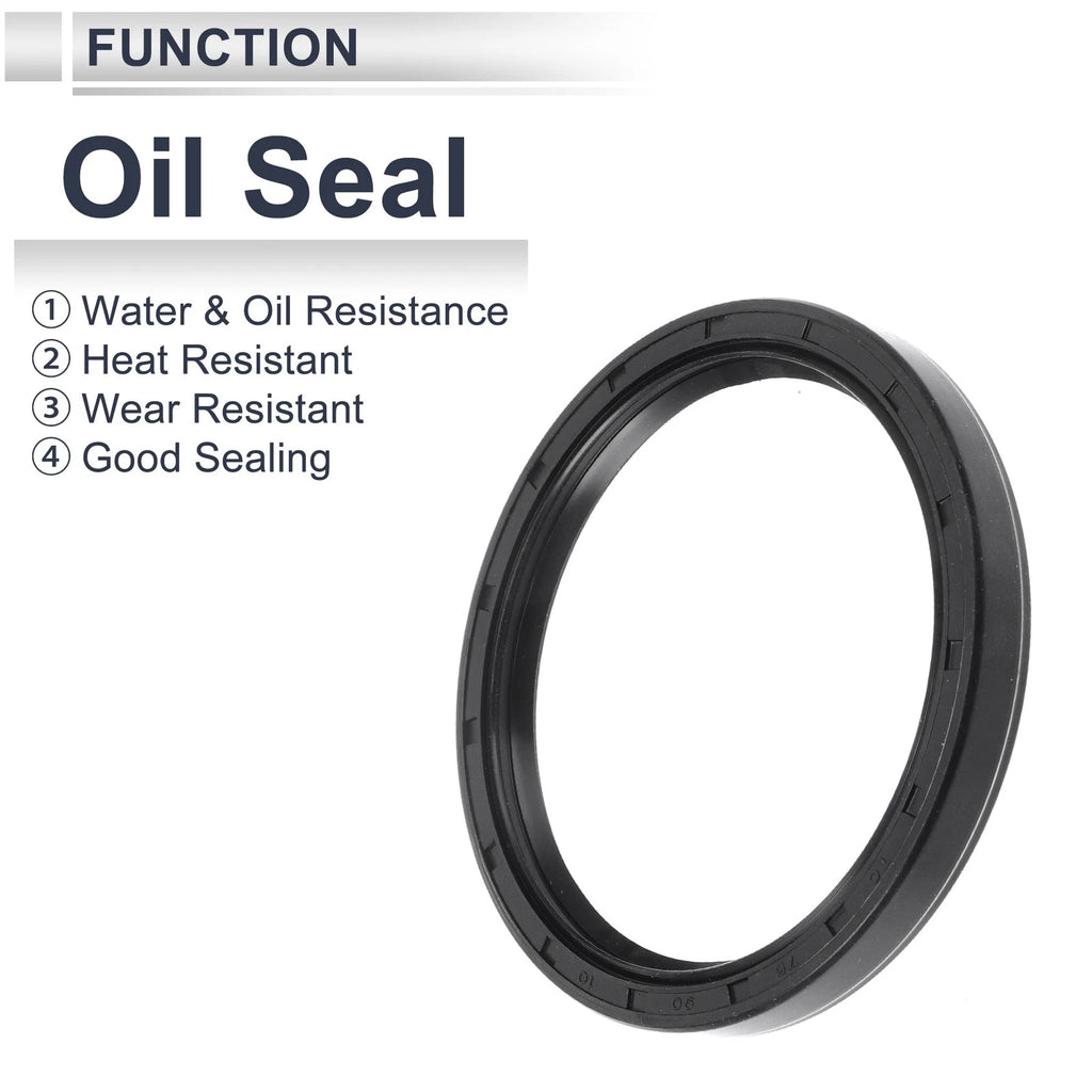 Set of 5 Oil Seal Rotary Shaft Seal Nitrile Rubber 75x90x10mm