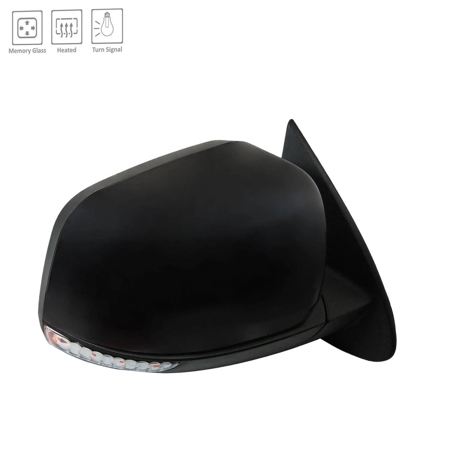 Power Door Mirror Replacement Ready to Paint Heated for Passenger Seat (2010–2014)