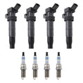 Set of 4 Ignition Coils & Spark Plugs for Kia Forte Rondo Sonata (L4)