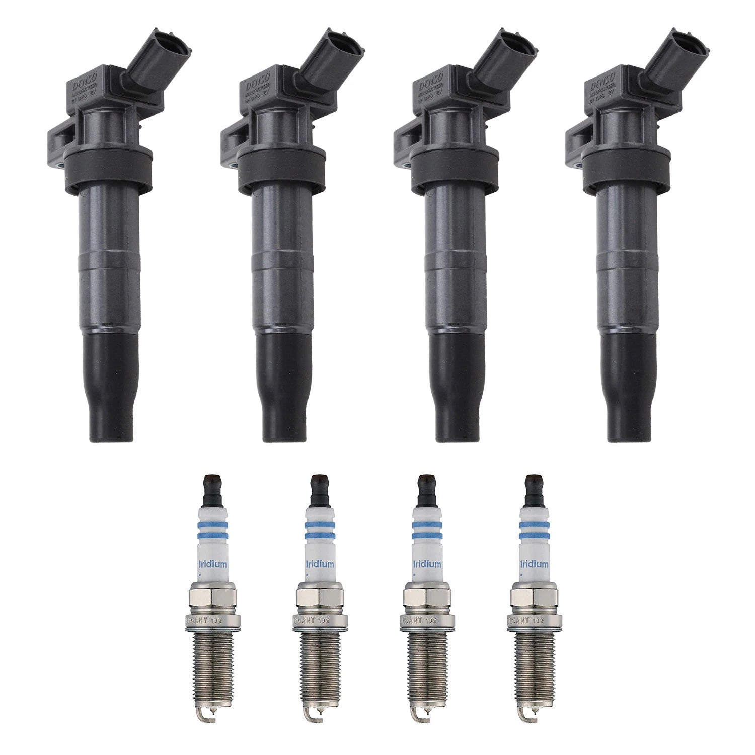 Set of 4 Ignition Coils & Spark Plugs for Kia Forte Rondo Sonata (L4)
