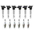 Set of 6 Ignition Coils & Denso Iridium Spark Plugs for Audi Q5 (2009)