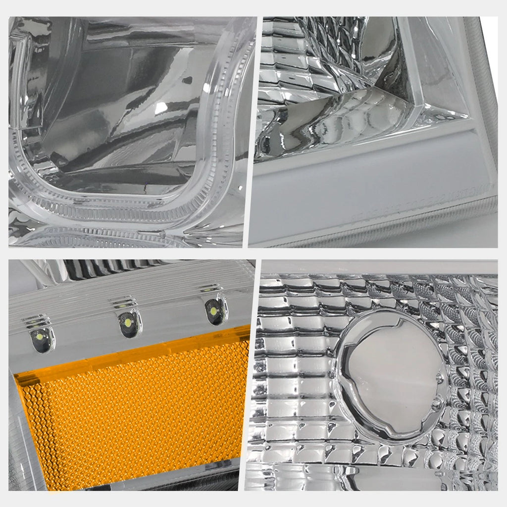 LED DRL Bar Projector Headlights for GMC Sierra (2007–2014)