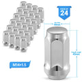 Chrome Bulge Acorn Lug Nut 1.77" for 2002–2006 Chevrolet (14x1.5)