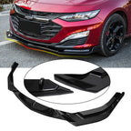 Black Front Bumper Lip Spoiler Splitter for Chevrolet Malibu (2019–2021)