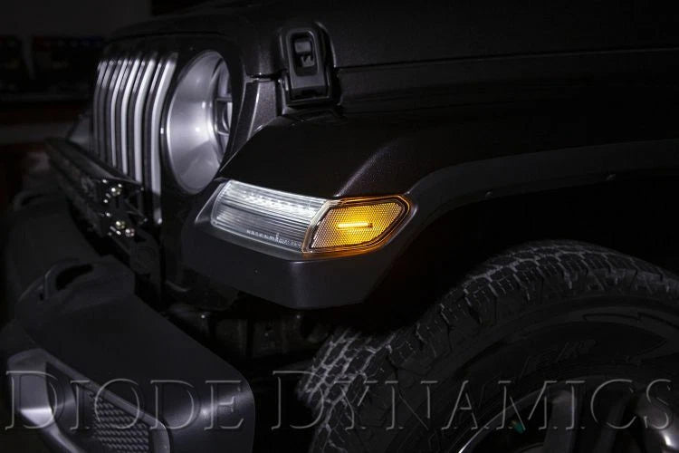 LED Clear Turn Signals Replacement for Jeep Wrangler 2018–2021 Gladiator 2020–2021