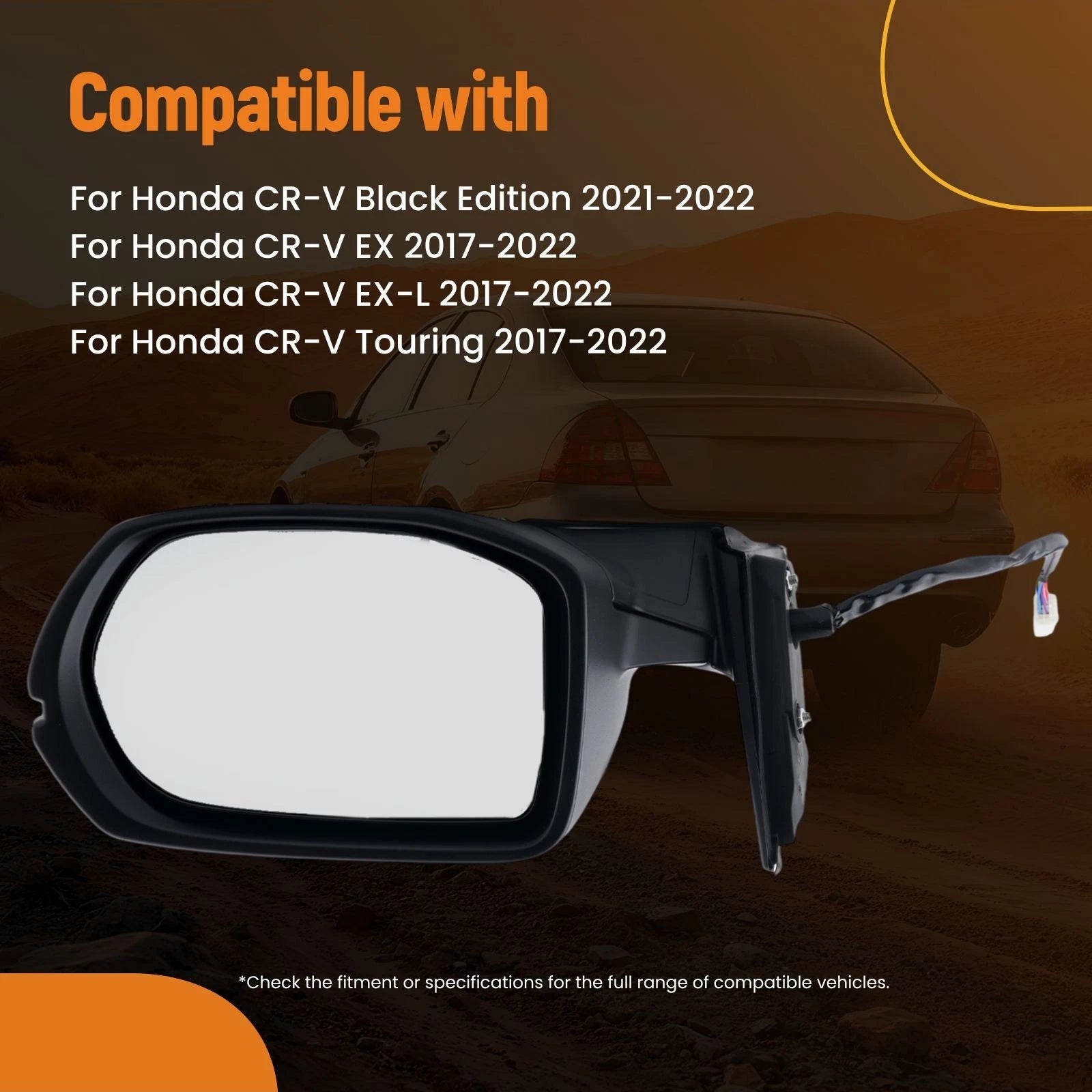 Heated Power Mirror Right for Honda CR-V Black Edition (2021–2022)