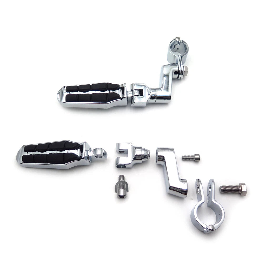 1.25" Highway Radical Tombstone Offset Mount Clamp Foot Peg for Harley Sportster