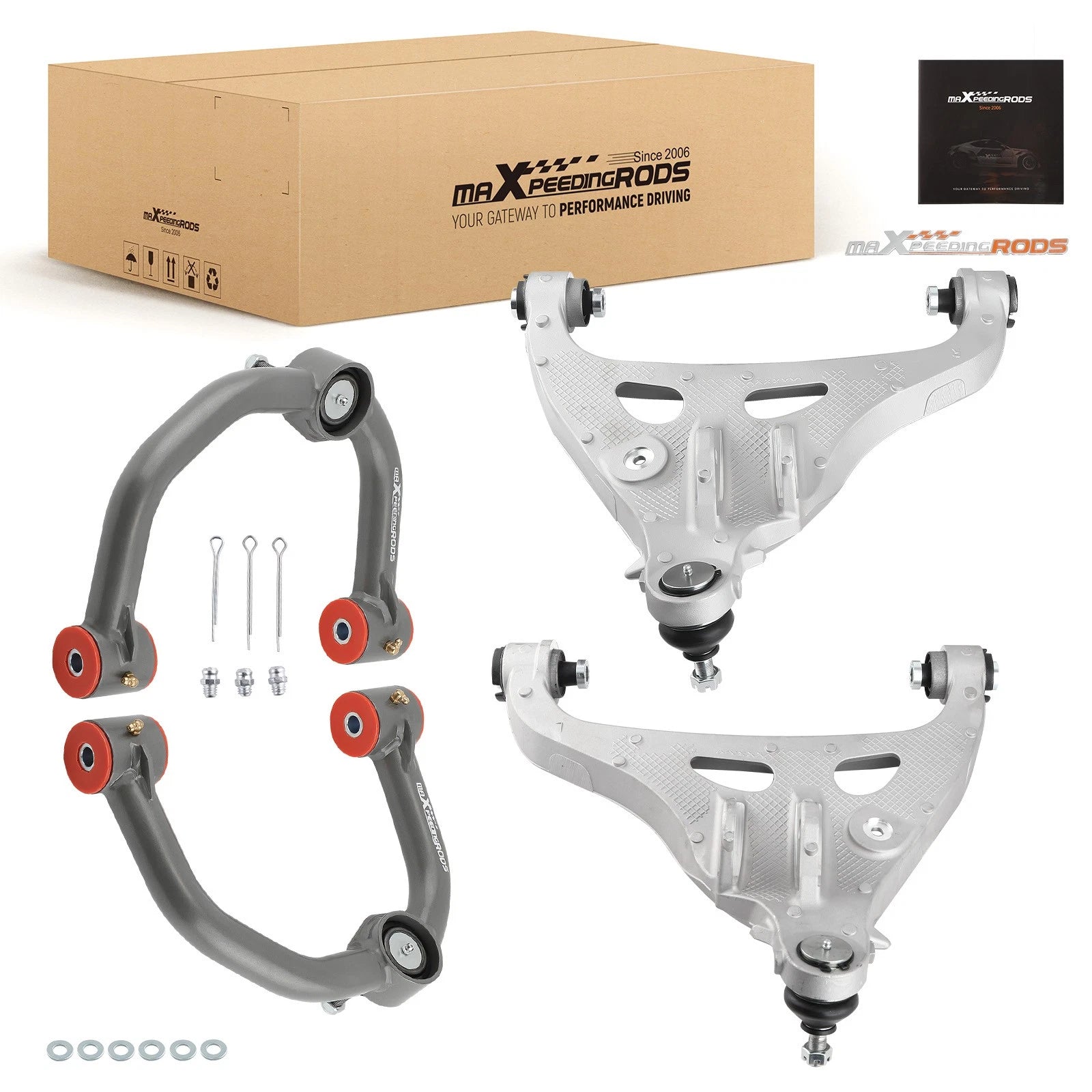 0-2" Lift Front Upper Lower Control Arms for 2004 2005-2008 Ford F-150 2WD/4WD