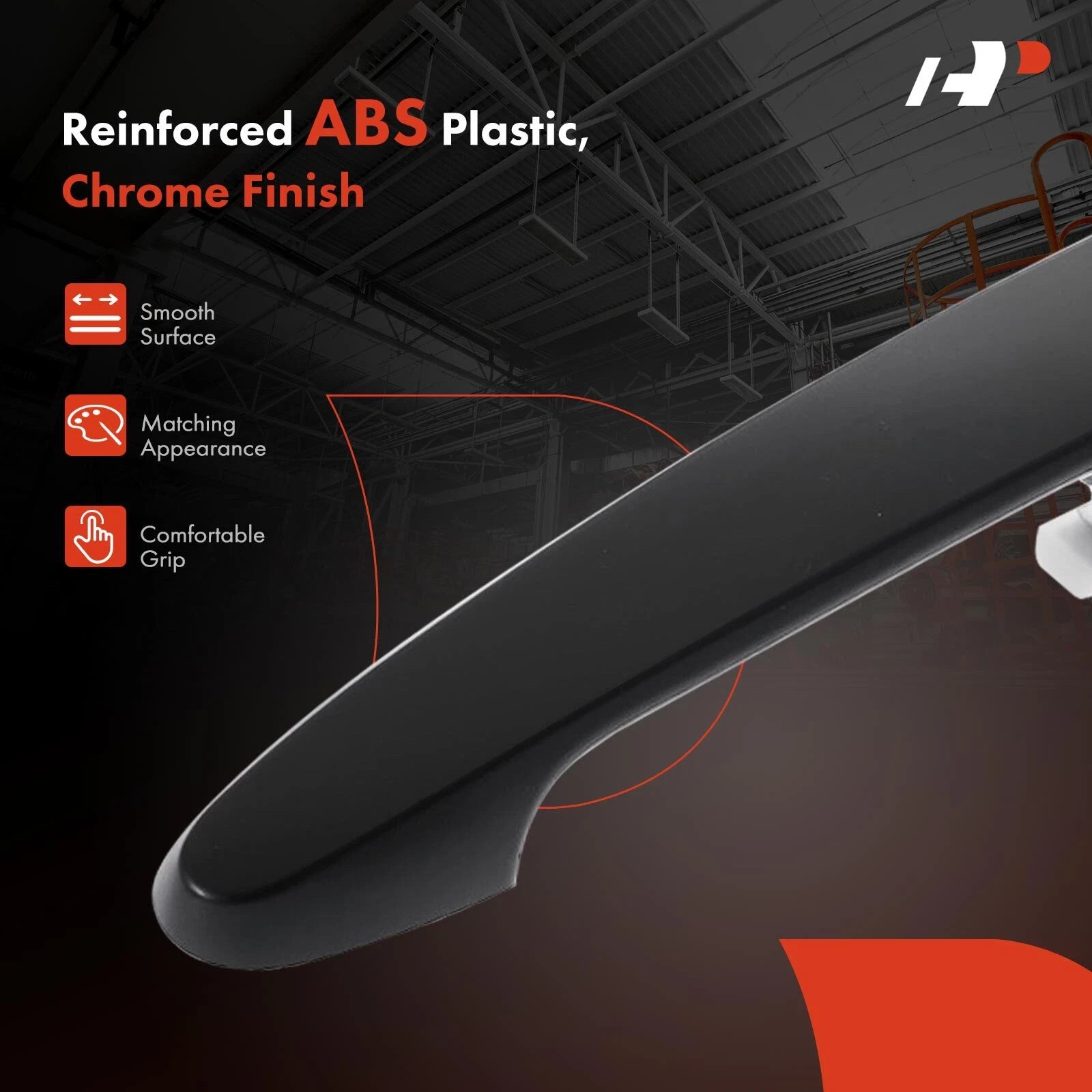 Rear Right Black Exterior Door Handle for Chevy Cobalt (2005–2010)