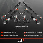 8x Ball Joint Sway Bar Link Tie Rod Ends for Chevy Impala Buick