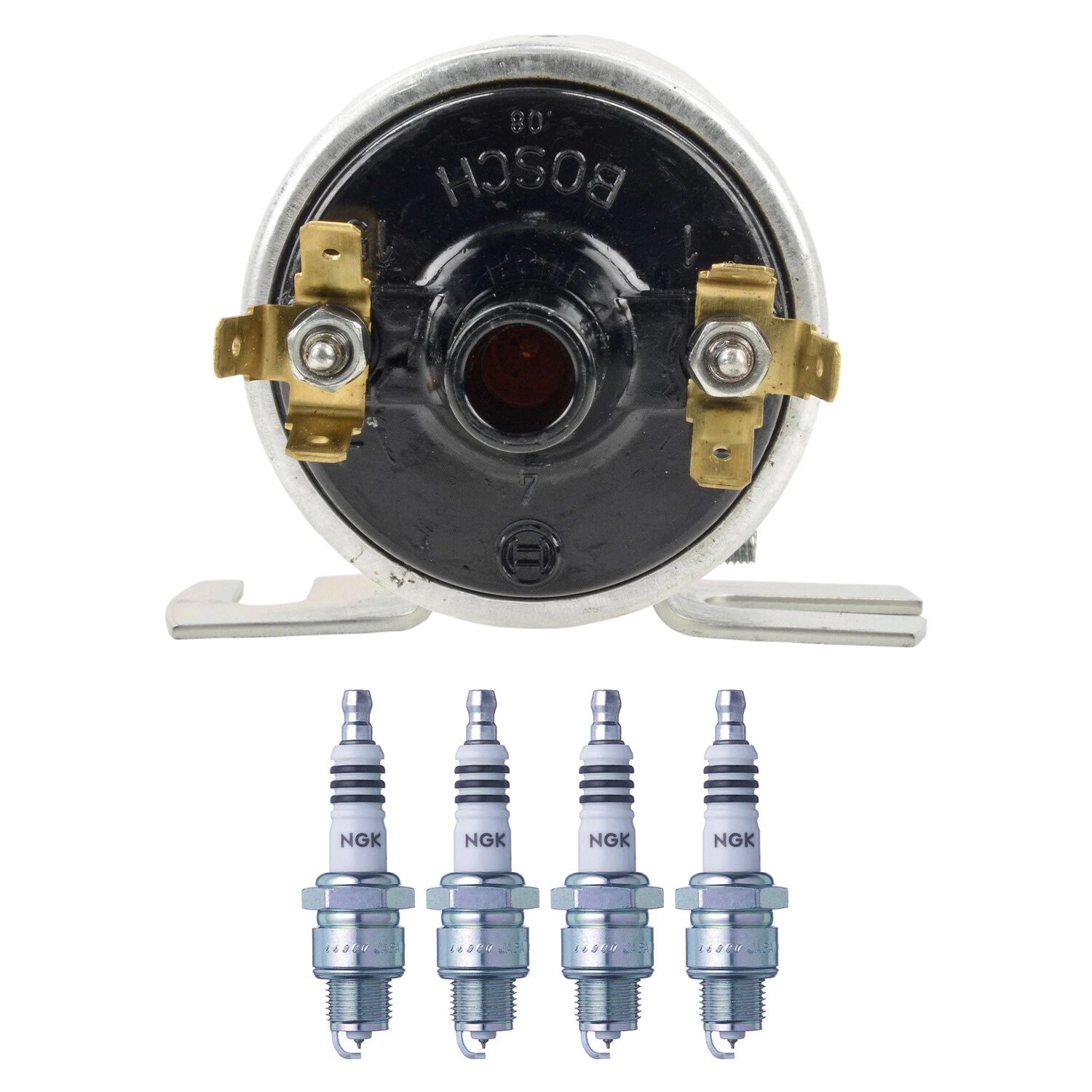 Set of 4 Bosch Ignition Coils & NGK Iridium IX Spark Plugs for D21 DS21 Kadett