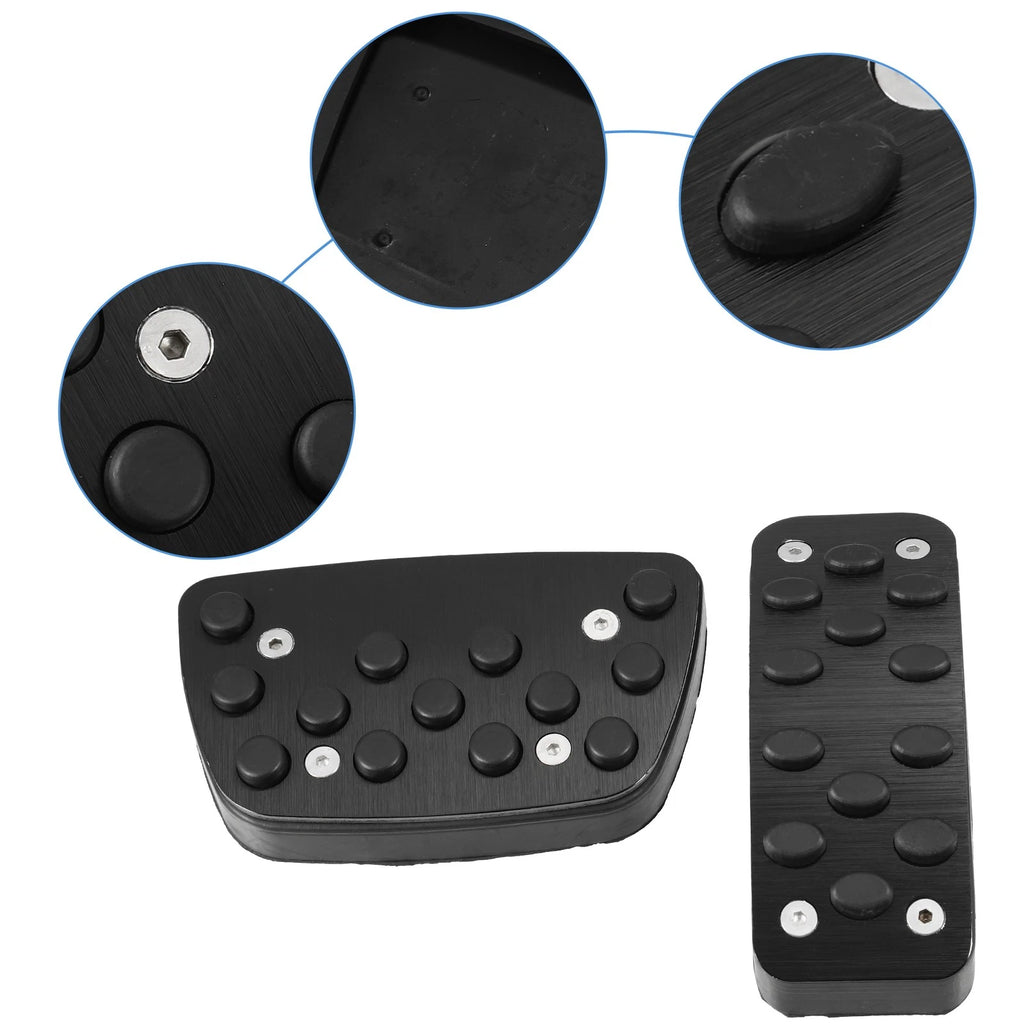 3X Brake Gas Accelerator Pedal Covers for Toyota Camry (2012–2017) Black