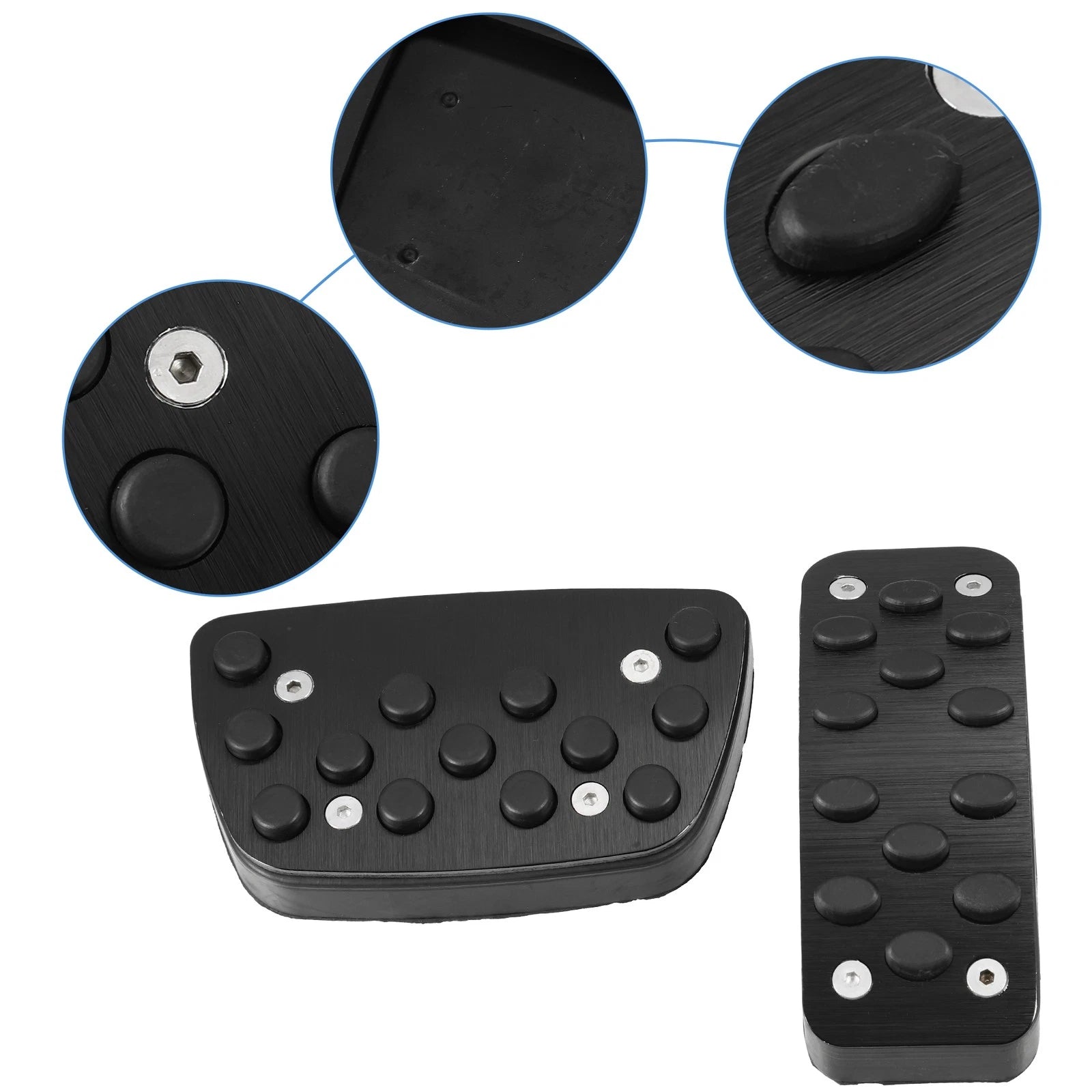 3X Brake Gas Accelerator Pedal Covers for Toyota Camry (2012–2017) Black