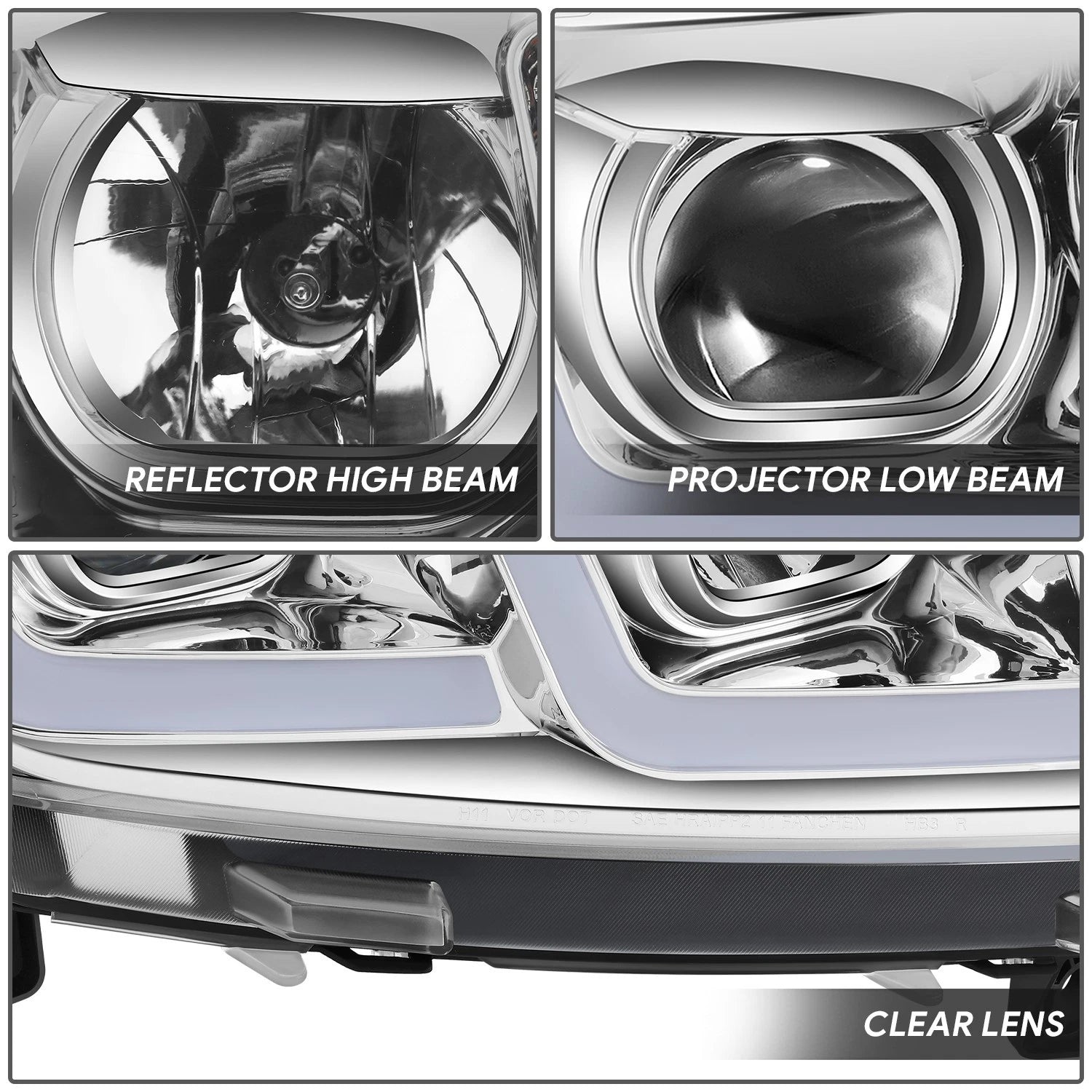 LED DRL + Signal Projector Headlight for Jeep Grand Cherokee (2011–2013)