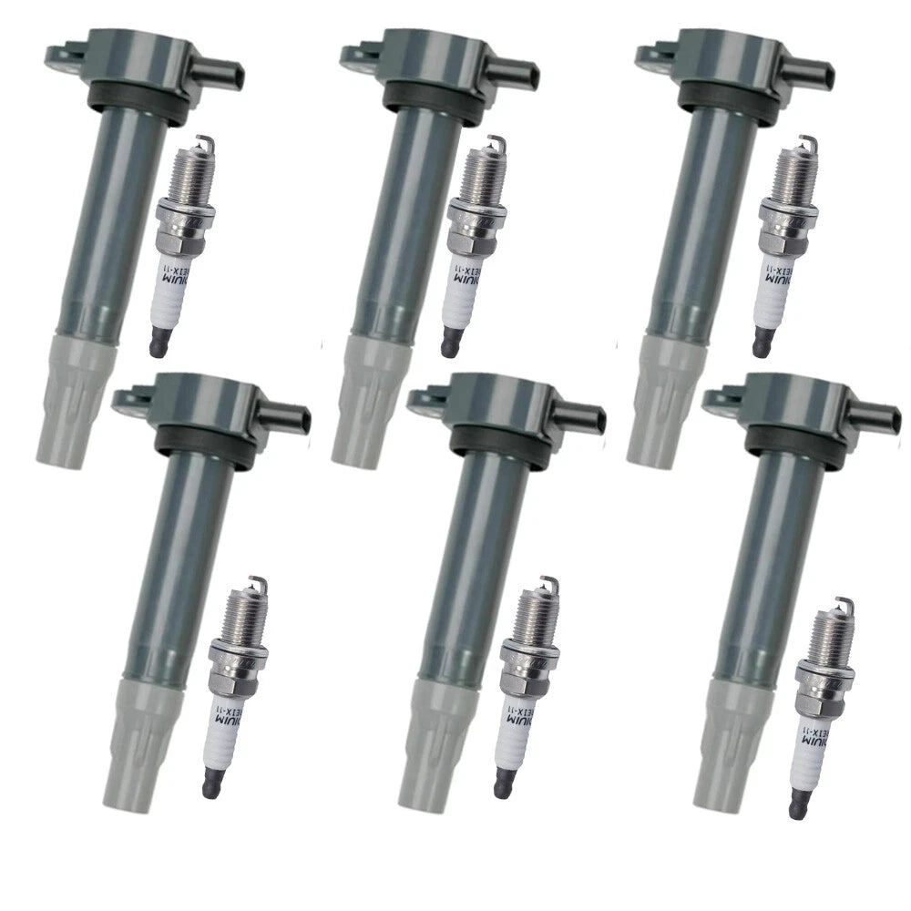 Set of 6 Ignition Coils + 6 Iridium Spark Plugs for Chrysler Dodge 3.5L (2006–2011)