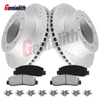 Set of 2 Front Disc Brake Rotors + Brake Pads for Ford F-250 F-350 (2008–2010)