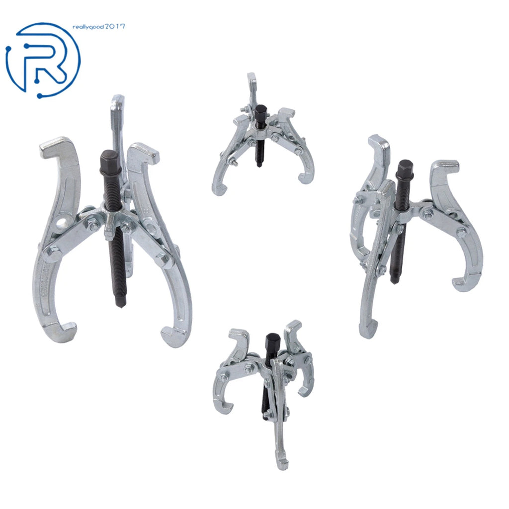 Set of 4 Gear Pullers for Automotive Mechanic (3" 4" 6" 8")