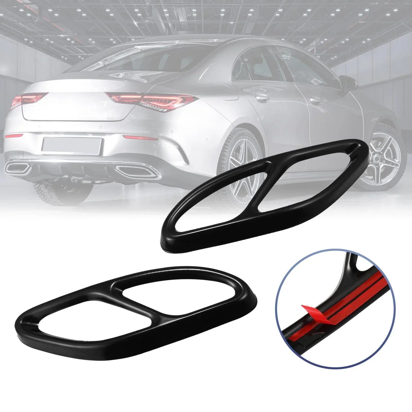 Exhaust Tail Pipe Mufflers Covers for Mercedes-Benz A Class A200 (2016-2019)