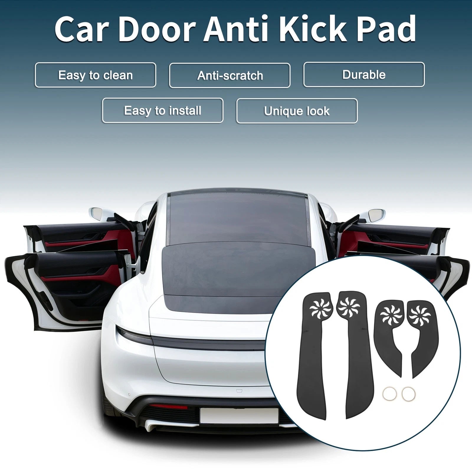 Set of 1 Car Door Anti Kick Pad Sticker Protector for Nissan Qashqai (2016–2022)