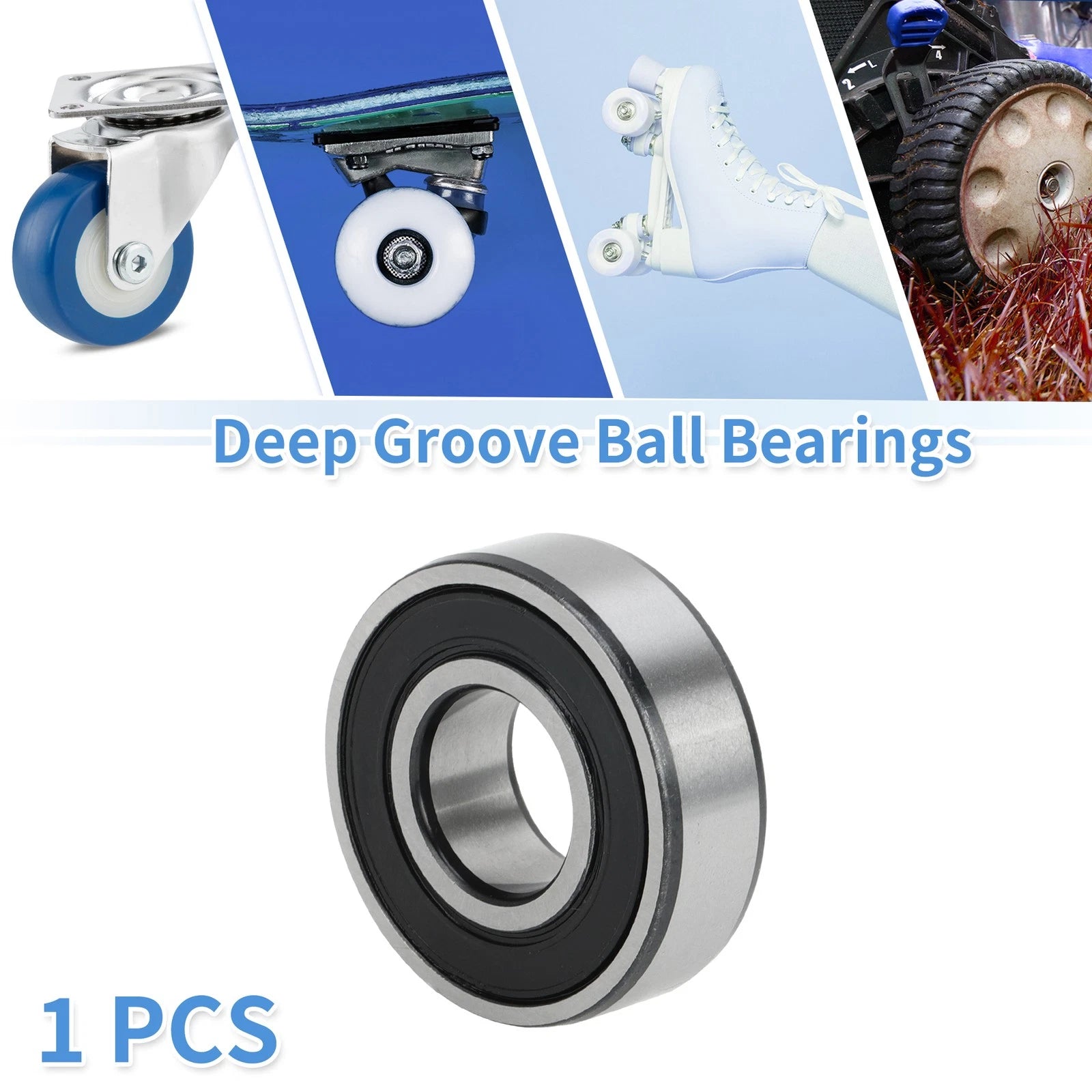 6202-2RS Deep Groove Ball Bearing for Scooter Skateboard Wheel (15x35x11mm)