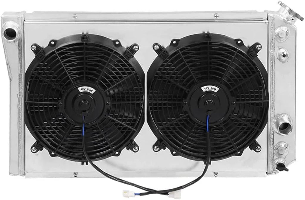 3 Row Aluminum Radiator + Fan Shroud for Chevy S10 Blazer, Corvette (1982–2002)