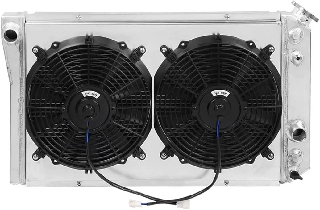 3 Row Aluminum Radiator + Fan Shroud for Chevy S10 Blazer, Corvette (1982–2002)