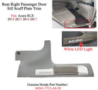 Rear Right Door Sill Scuff Plate Trim with LED for Acura RLX (2014–2017)