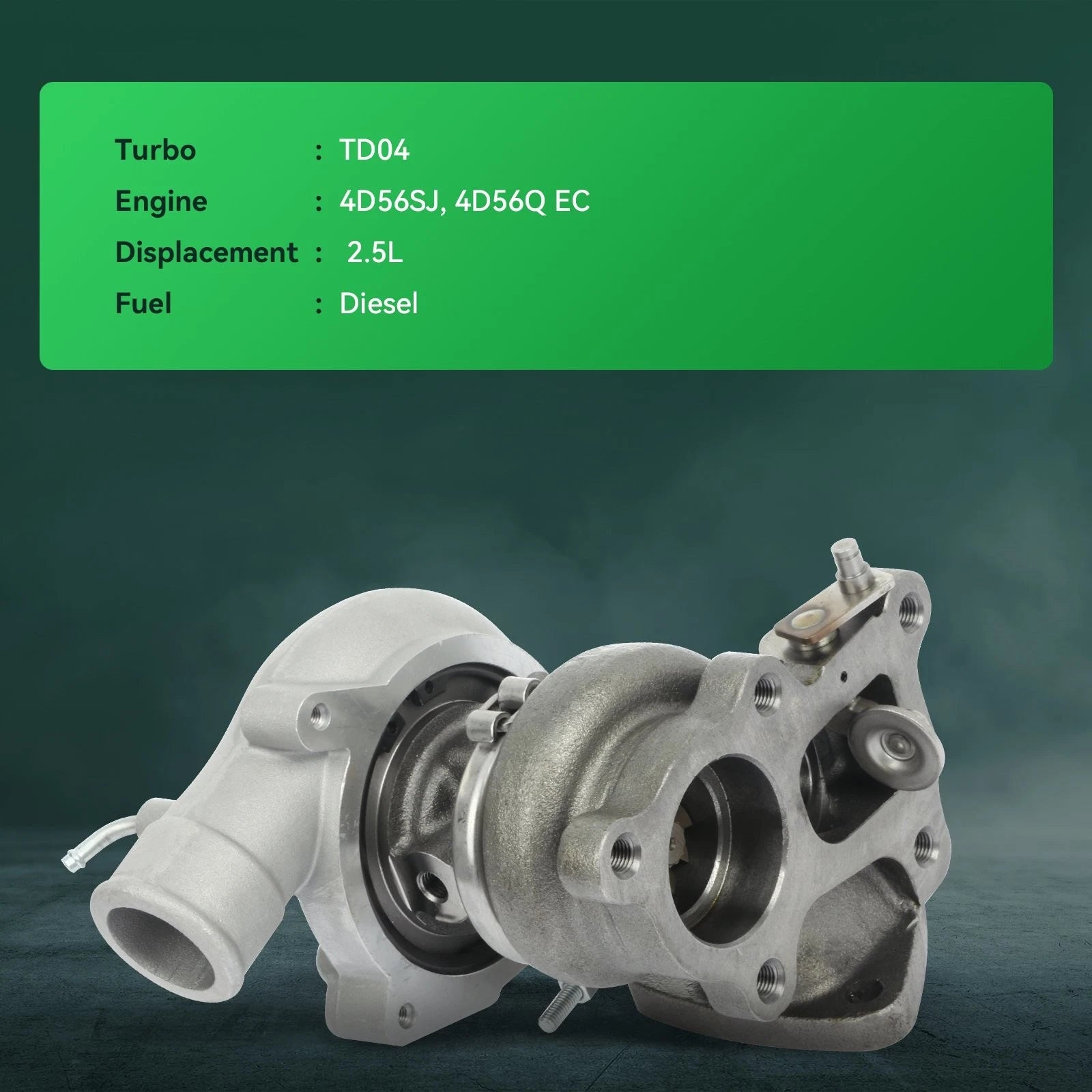 Turbocharger 49177-02500 for Mitsubishi Pajero II 2.5 TD (1990–2000)