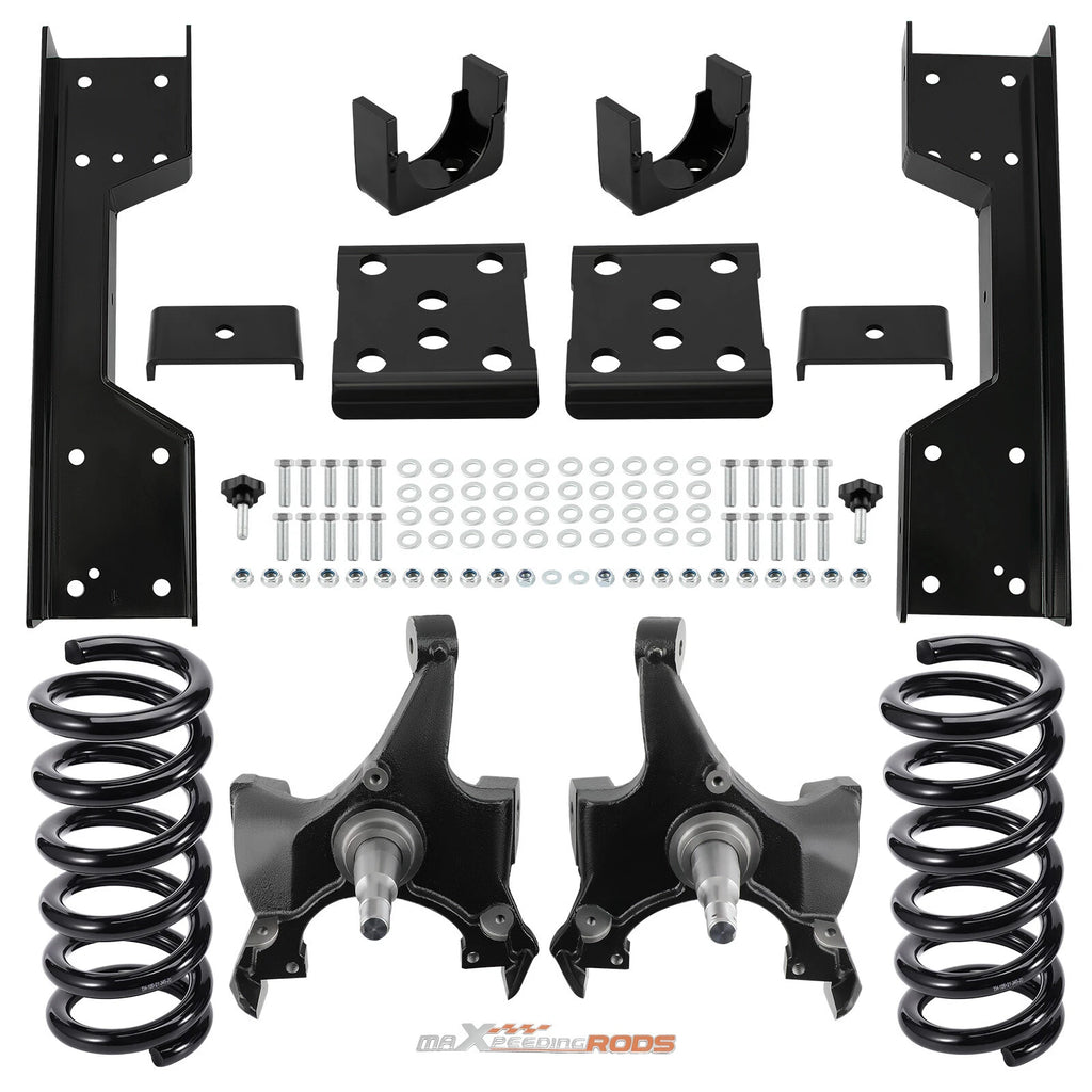 4" Front & 6" Rear Drop Kit for Chevrolet GMC C1500 (1988–1998) W/1.25" Rotors
