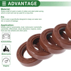 Set of 5 Oil Seal Rotary Shaft Seal FKM Rubber 25x40x10mm