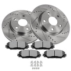 Front Brake Drilled Rotors and Pads for Toyota RAV4 (2006–2012), Scion xB (2008–2015)