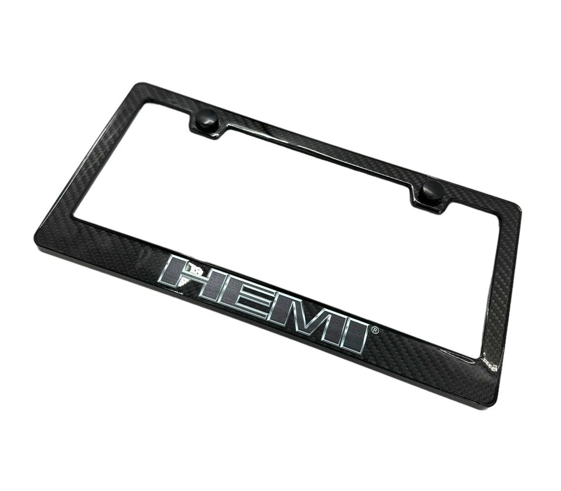 Real Carbon Fiber License Plate Frame for Dodge Charger HEMI (2006–2023)