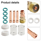 Tig Welding Torch Gas Lens Glass Cup Kit 12Pcs for Wp 17/18/26