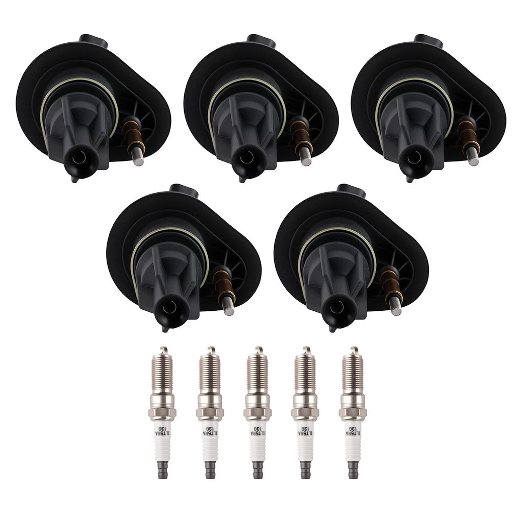 5pcs Ignition Coil & Spark Plug Set for Chevy Colorado GMC Canyon (2004–2006)