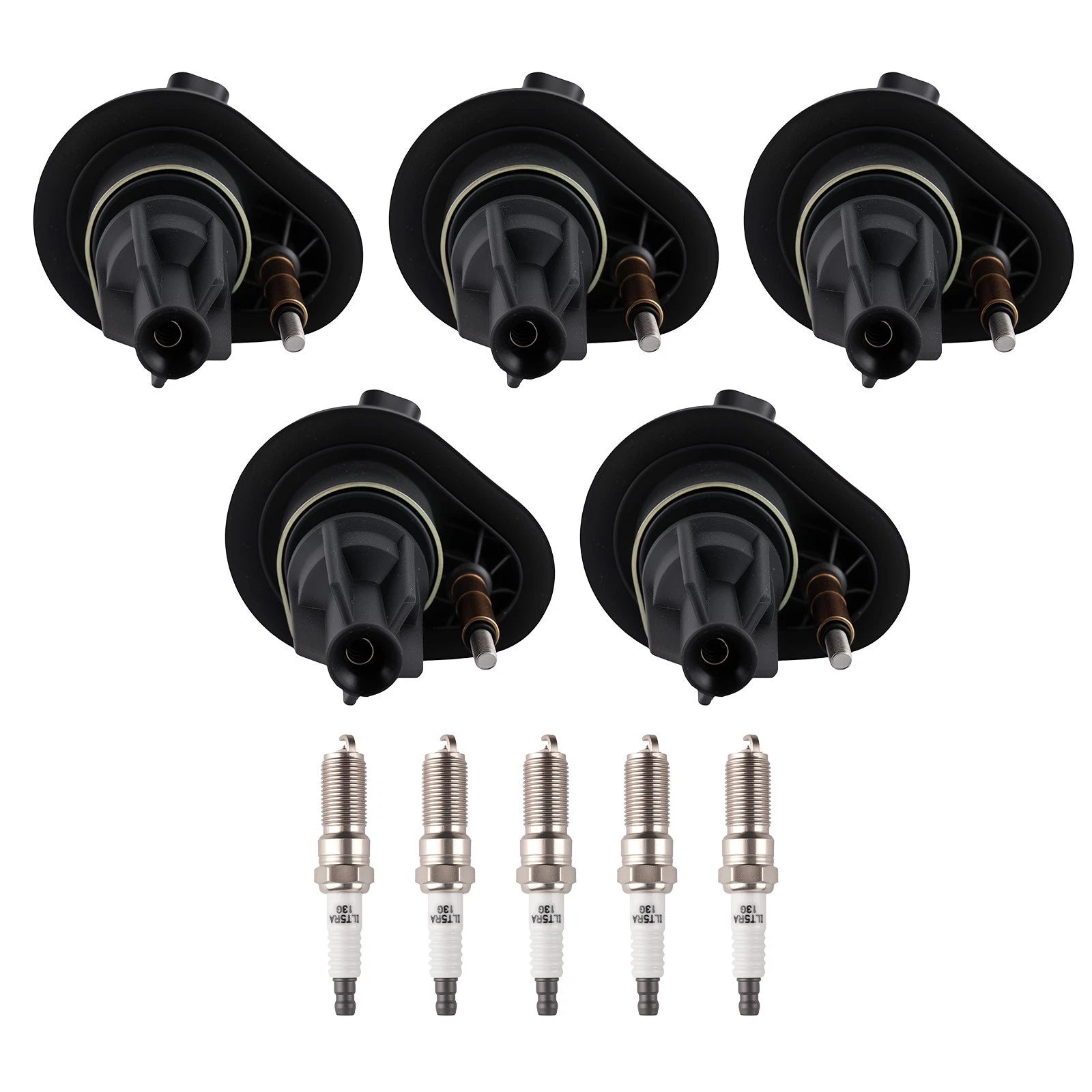 5pcs Ignition Coil & Spark Plug Set for Chevy Colorado GMC Canyon (2004–2006)