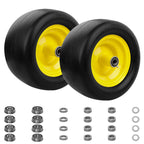 2x 11x6.00-5 Flat Free Tires for Zero-Turn Lawn Mower 