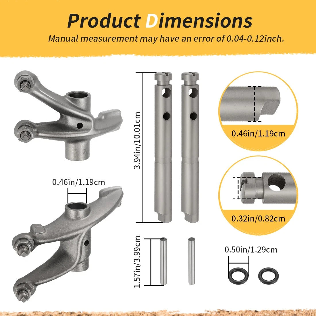 Valve Rocker Arm Shaft Kit for Honda Sportrax TRX300EX TRX300X TRX250X (1993–2009)