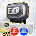 Full LED Headlight Assembly LH for GMC Sierra 1500 (2016–2018)