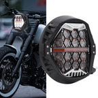 Plug & Play LED Headlight with Amber DRL for Harley Street Glide (2014–2024)