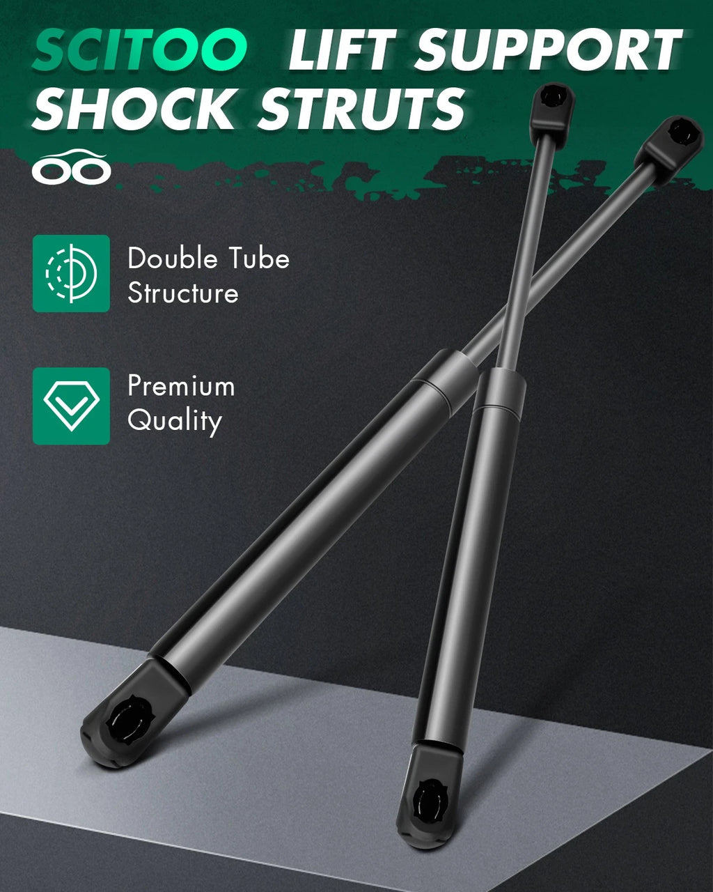 2X Rear Trunk Lift Supports Gas Struts for Hyundai Sonata (2002–2005)