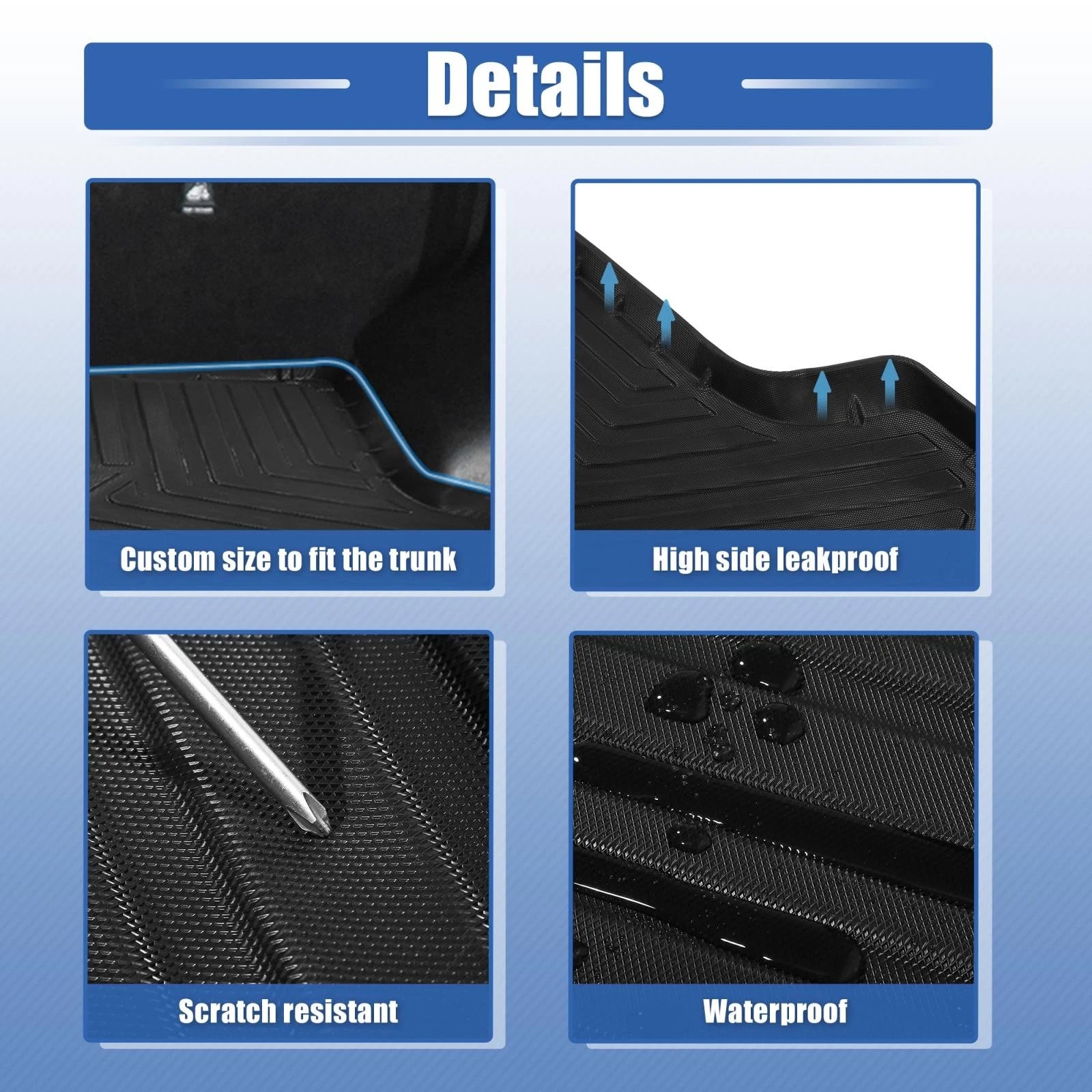 Trunk Mat TPE Cargo Liner for Kia Seltos (2020–2022)