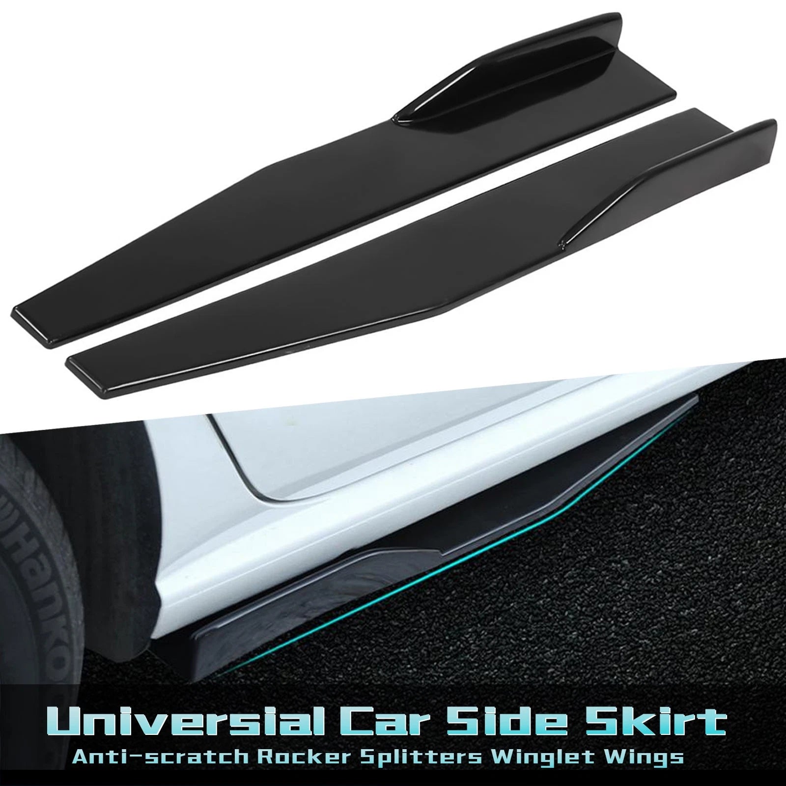 Left/Right 29" Lower Rear Side Skirt Winglets Diffusers Extension (Universal Fit 1990-2024)