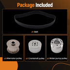 Cogged Belt Drive Pulley Kit for Ford 302 351C