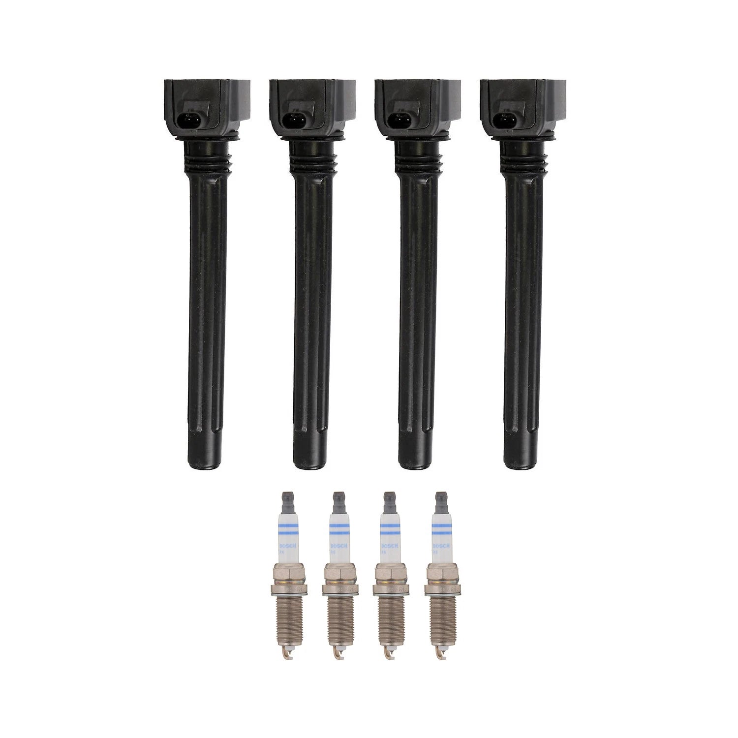 Set of 4 Ignition Coils & Spark Plugs for Fiat 500X, Jeep Cherokee (2015–2021)