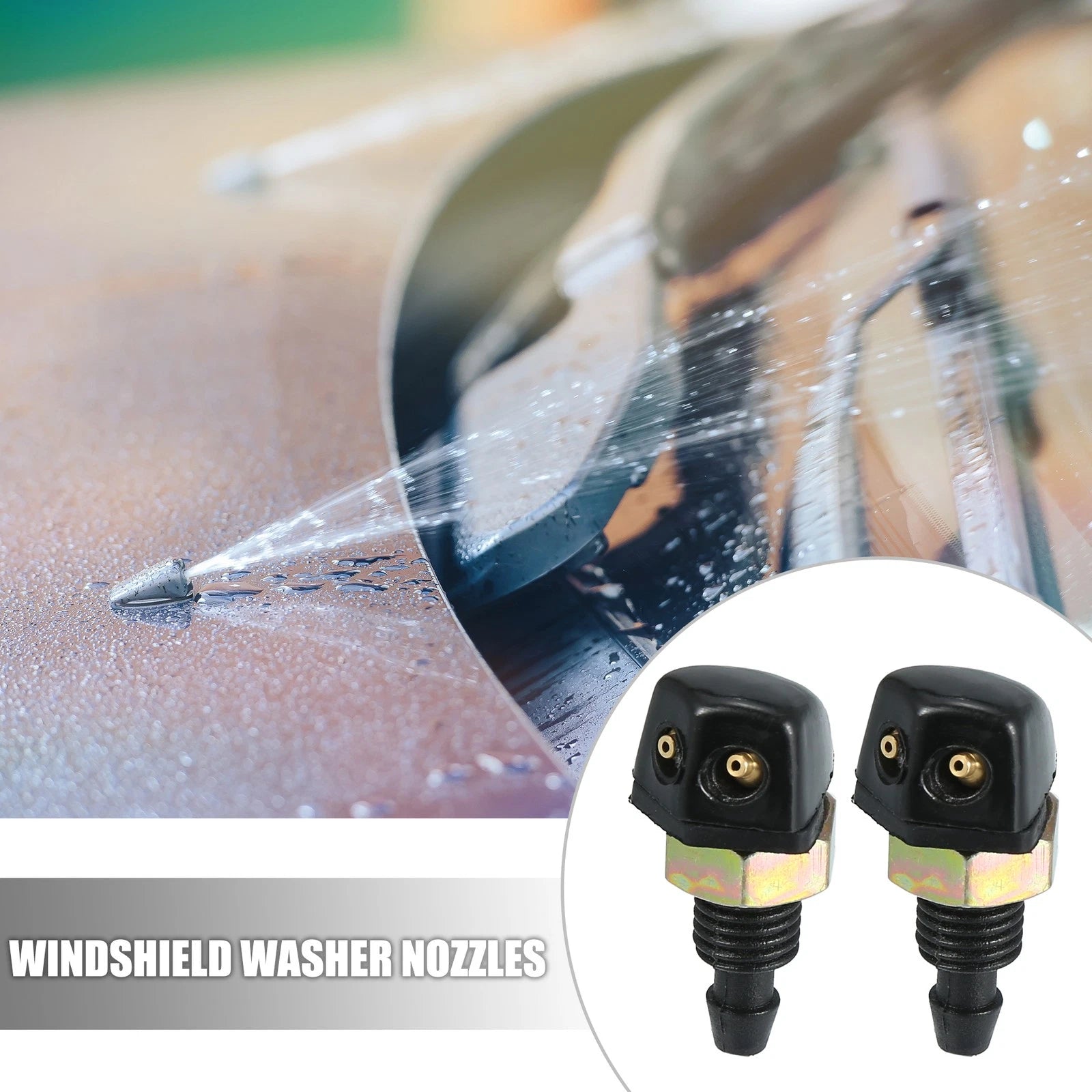 2X Windshield Washer Nozzle for Toyota (2010–2023) with Gasket Connectors