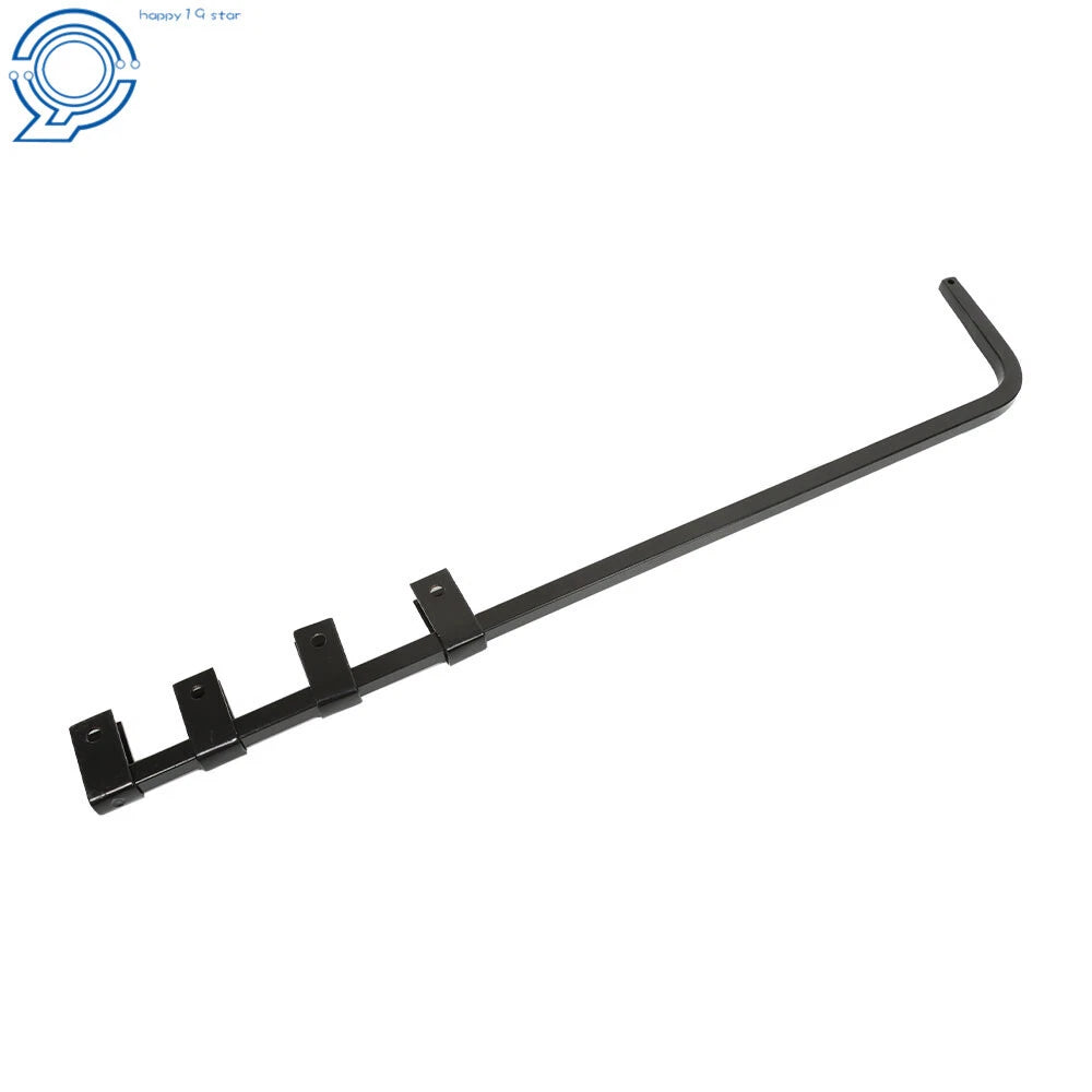 Set of 2 Black Straight Mud Flap Hangers for Semi Truck (30")
